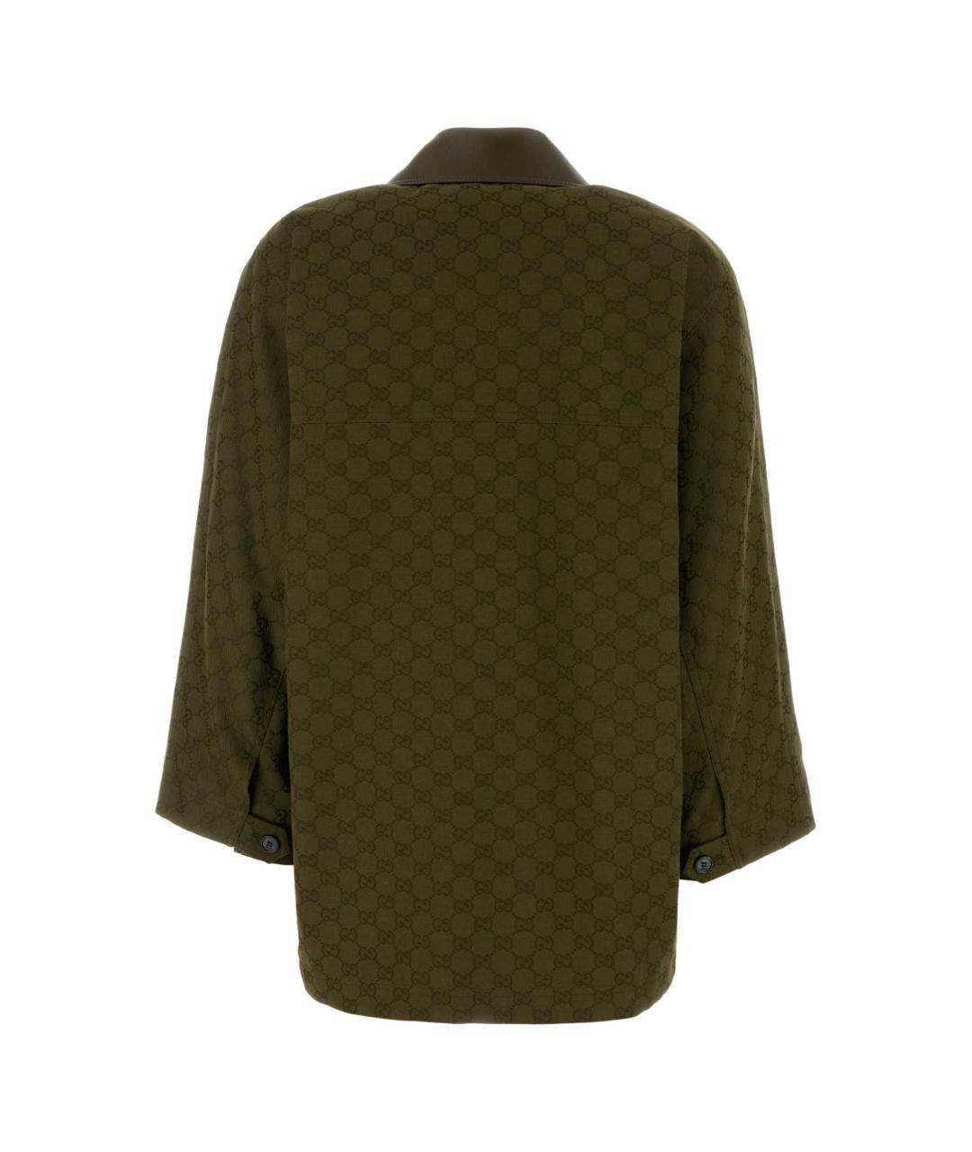 GUCCI Зеленая хлопковая куртка, фото 2