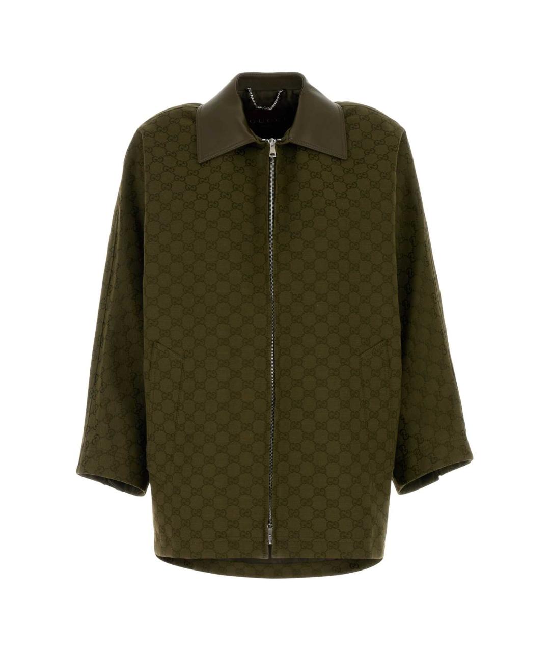 GUCCI Зеленая хлопковая куртка, фото 1