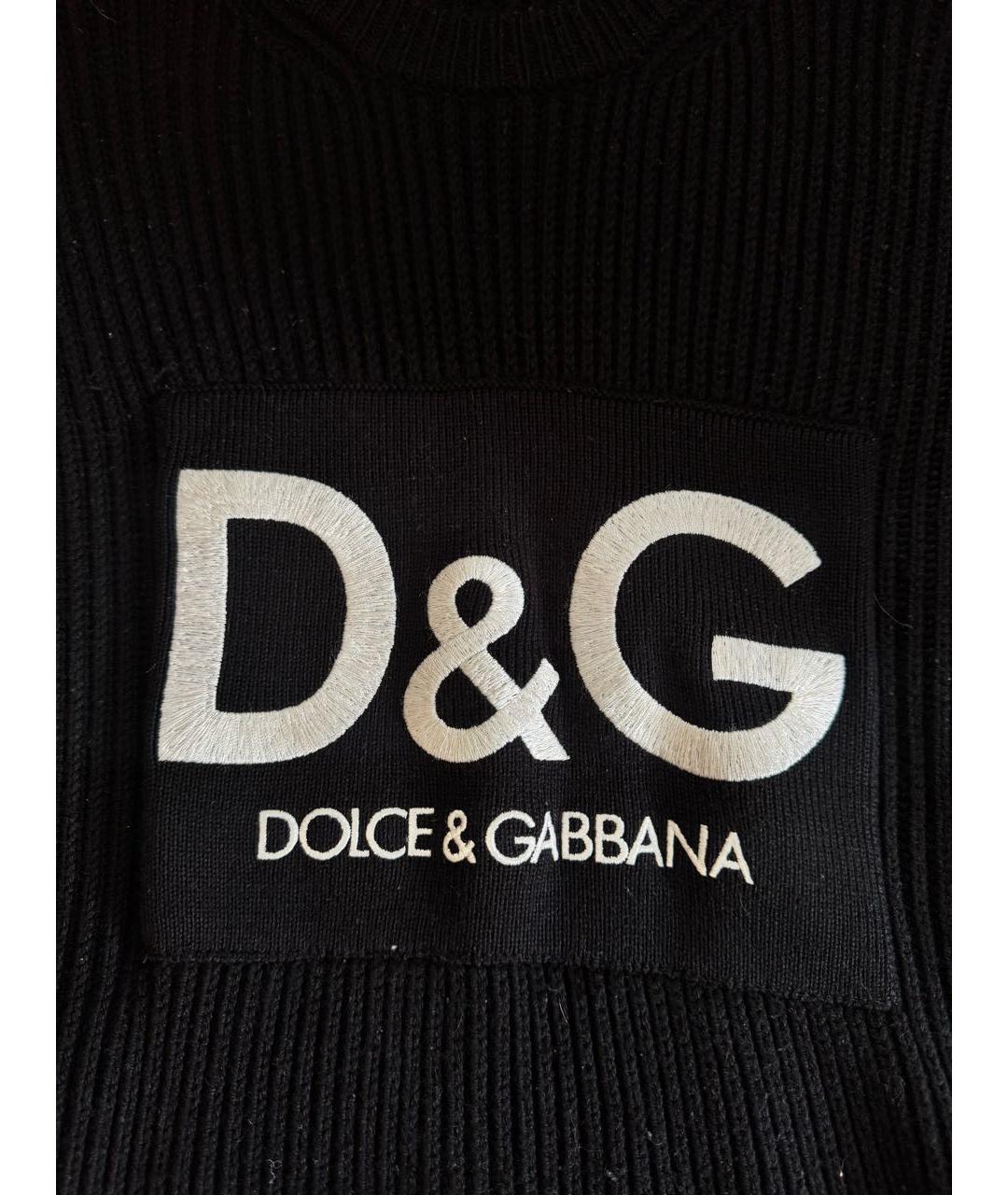DOLCE&GABBANA Черный шерстяной джемпер / свитер, фото 4