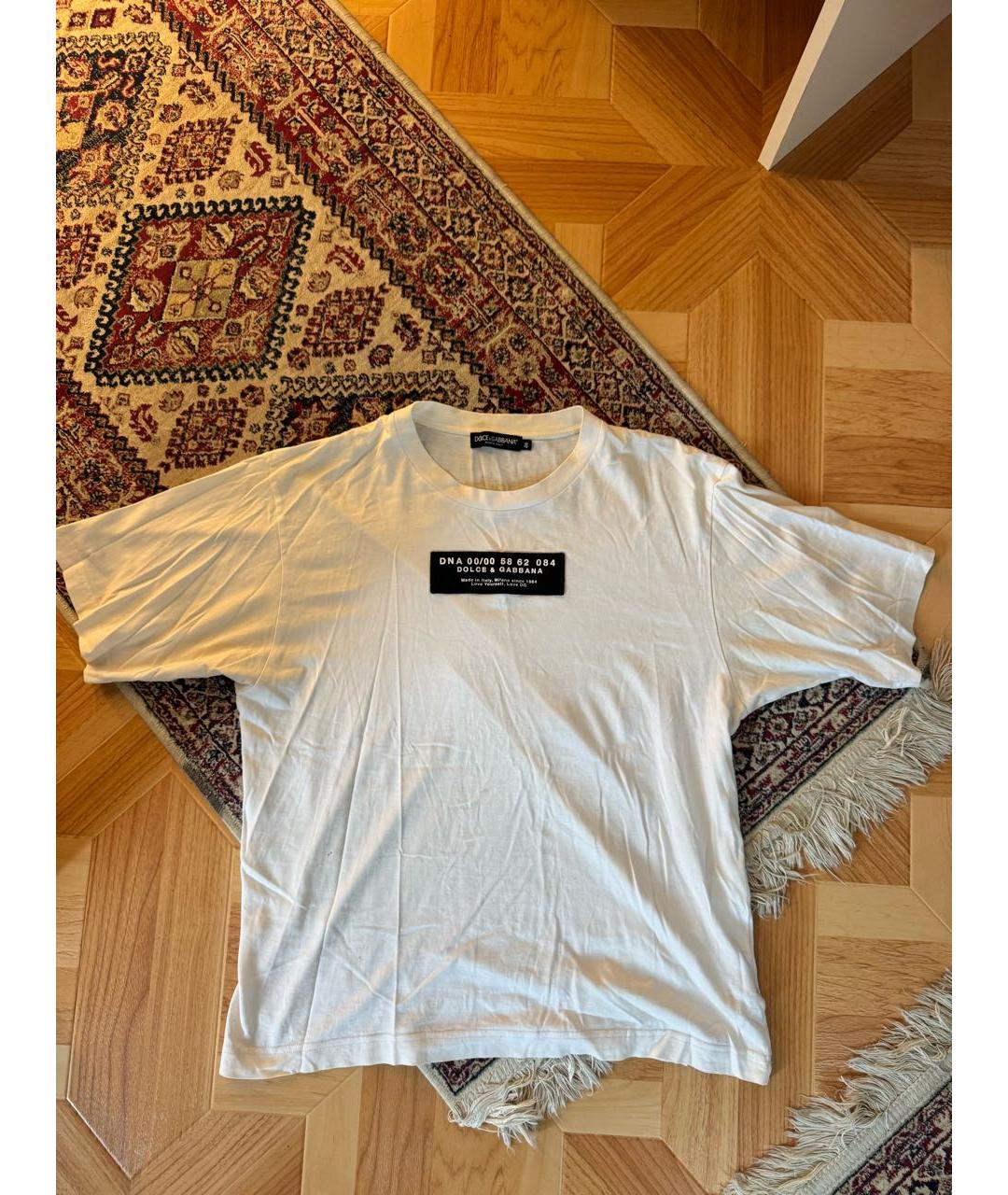DOLCE&GABBANA Белая хлопковая футболка, фото 7