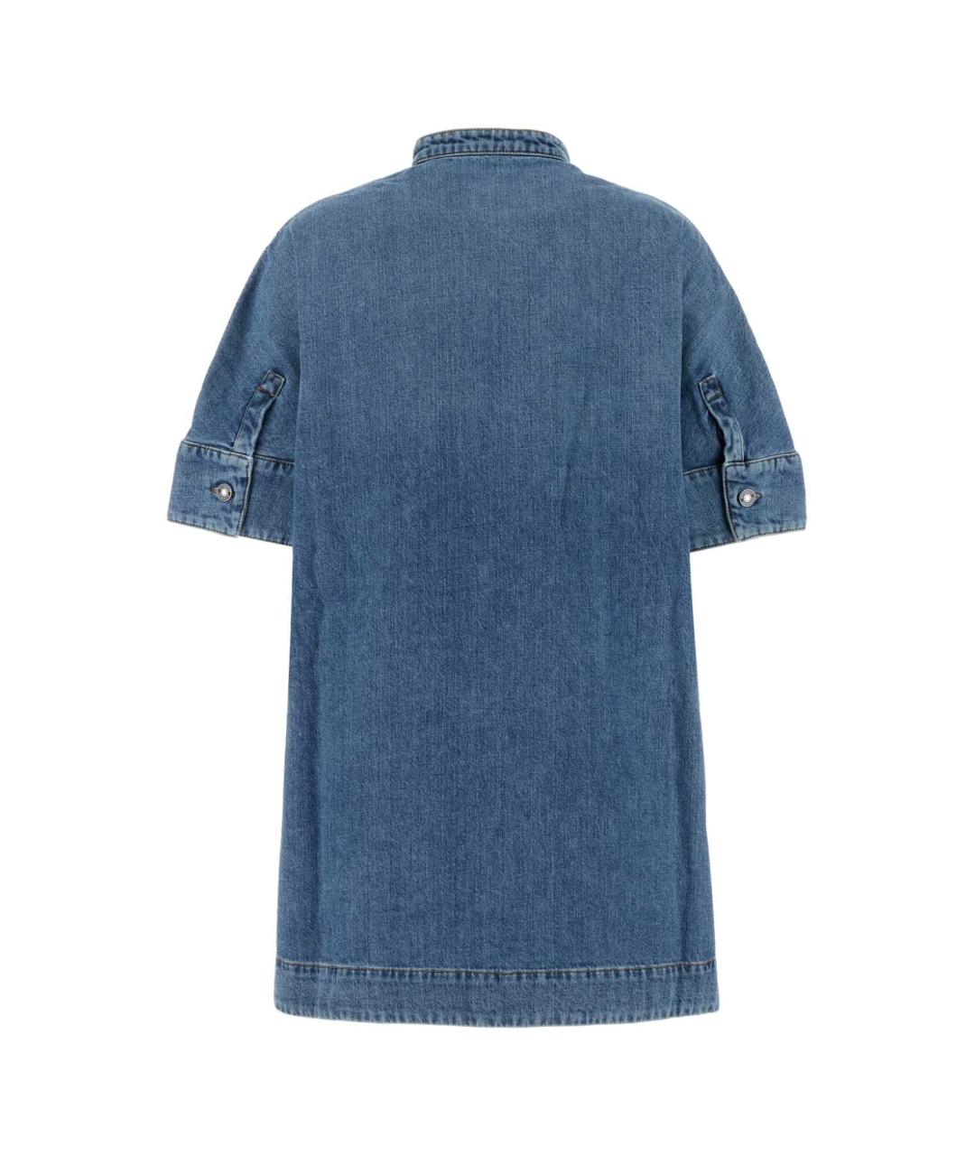 GIVENCHY Синее хлопковое повседневное платье, фото 2
