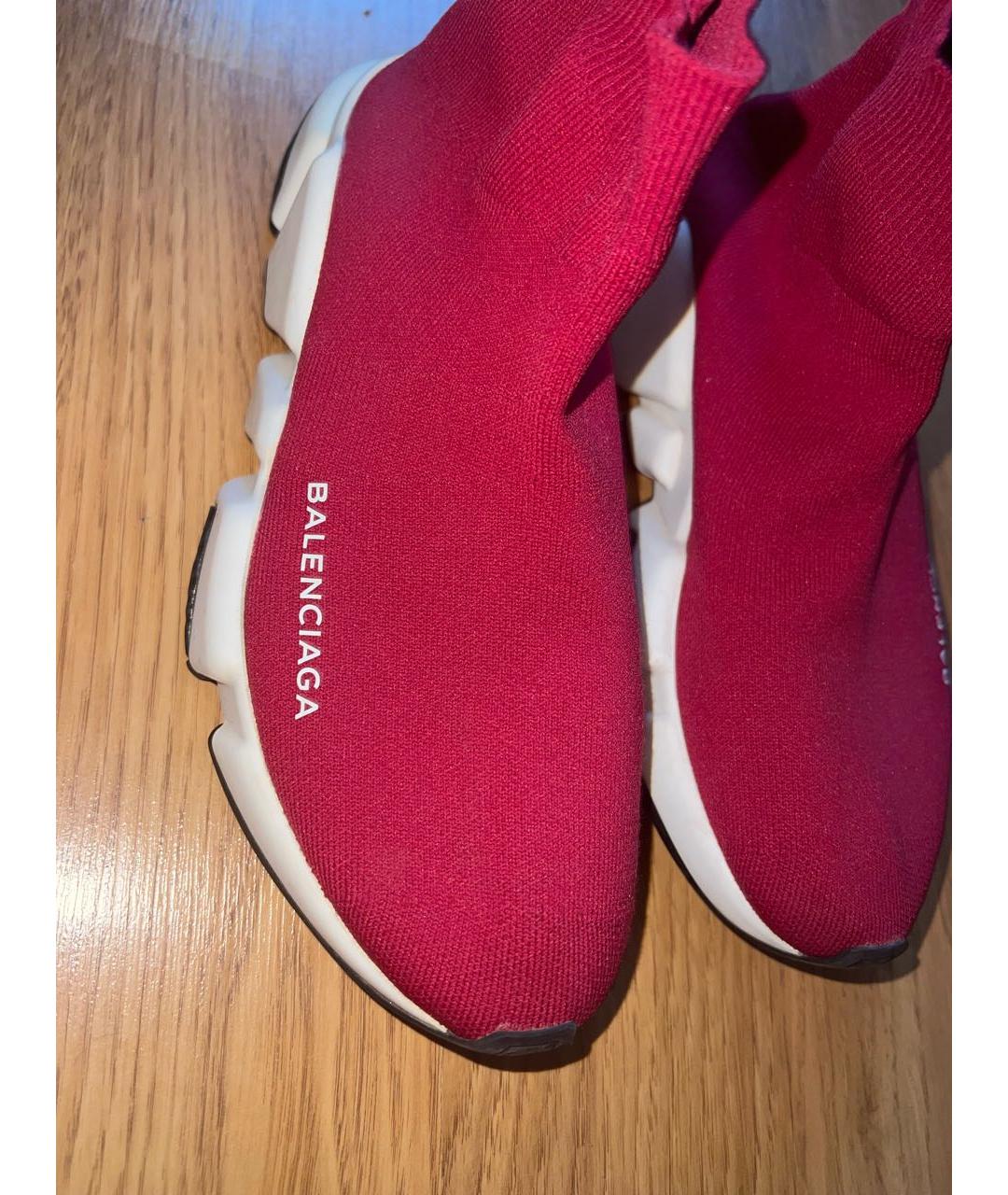 BALENCIAGA Красные текстильные кроссовки, фото 7