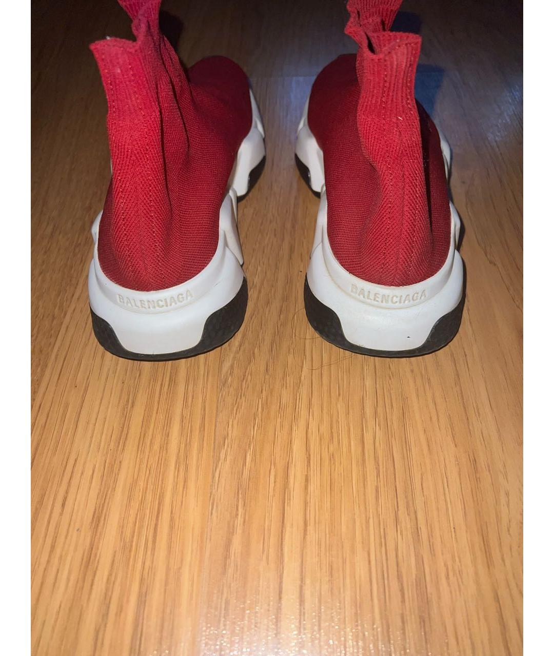 BALENCIAGA Красные текстильные кроссовки, фото 4