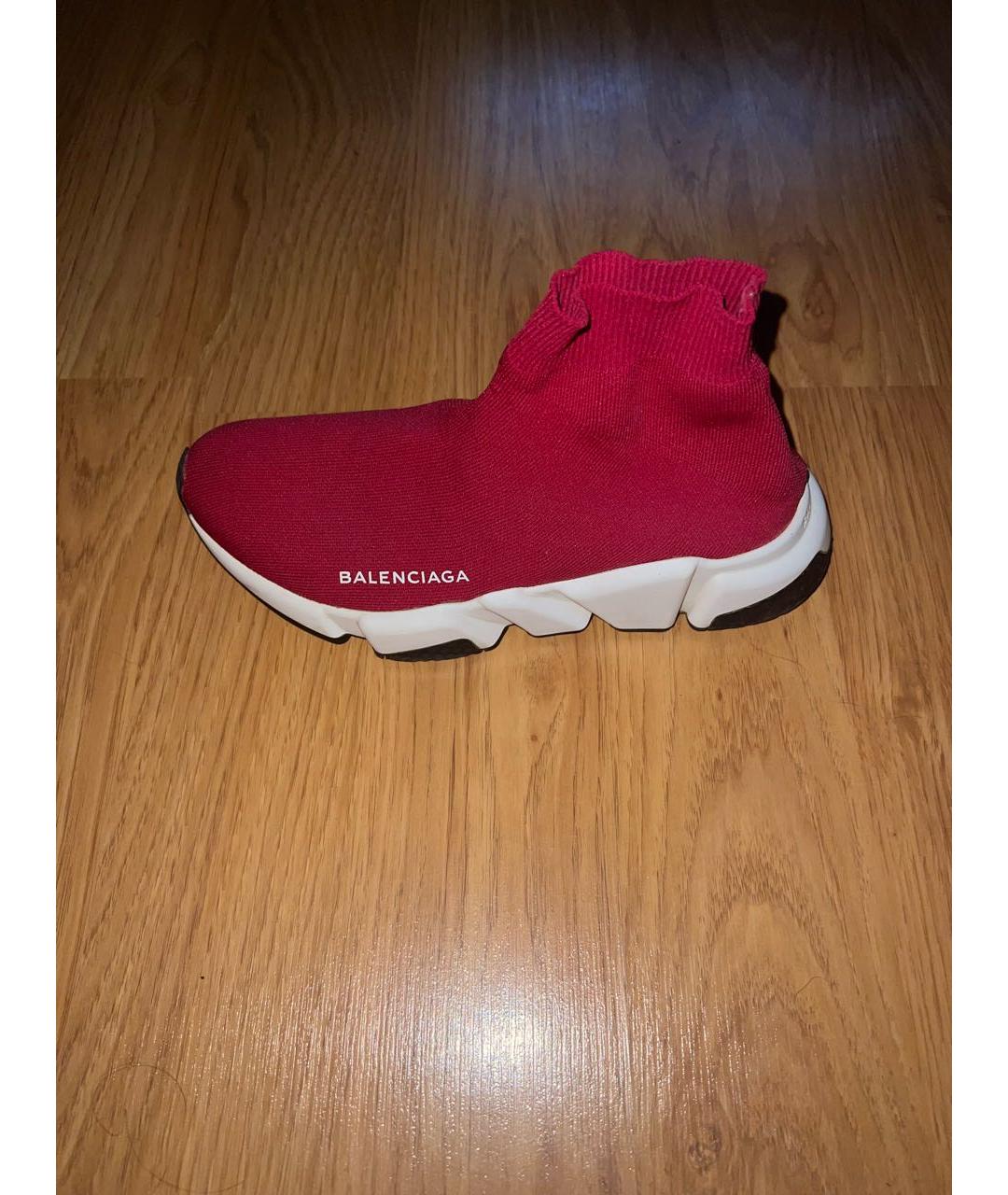 BALENCIAGA Красные текстильные кроссовки, фото 8