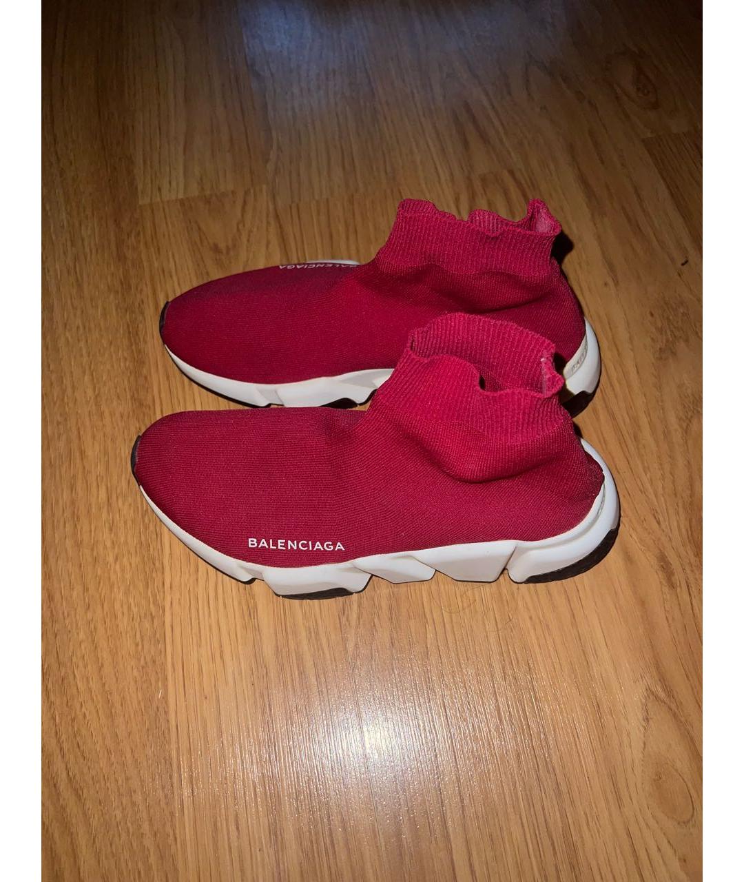BALENCIAGA Красные текстильные кроссовки, фото 6