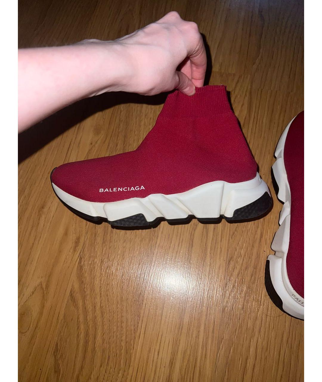 BALENCIAGA Красные текстильные кроссовки, фото 5