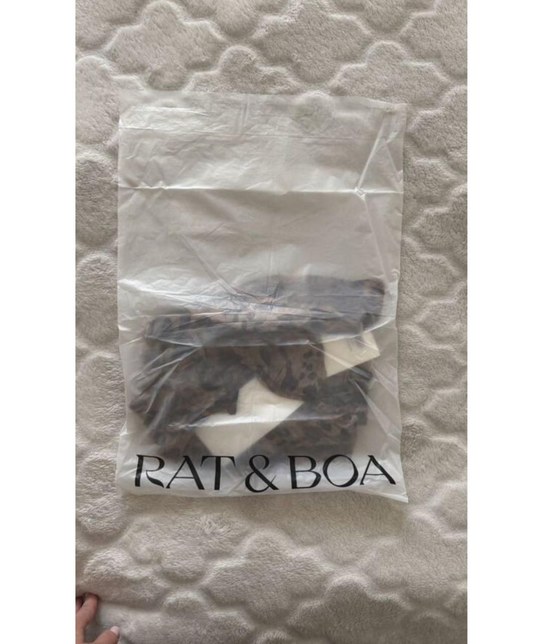 RAT&BOA Коричневое шифоновое коктейльное платье, фото 8