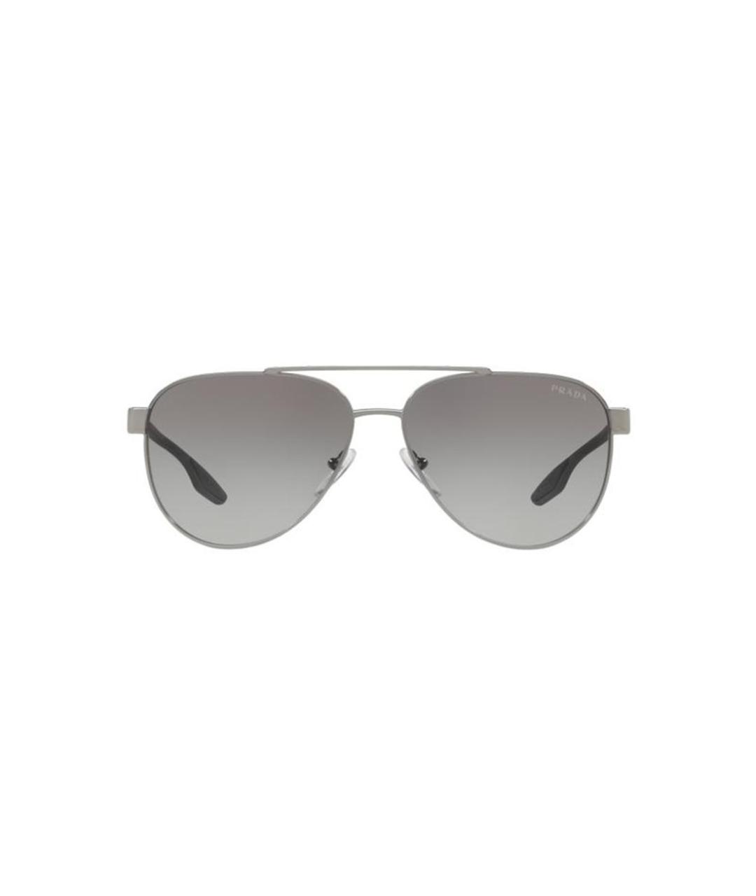 PRADA Серые металлические солнцезащитные очки, фото 2