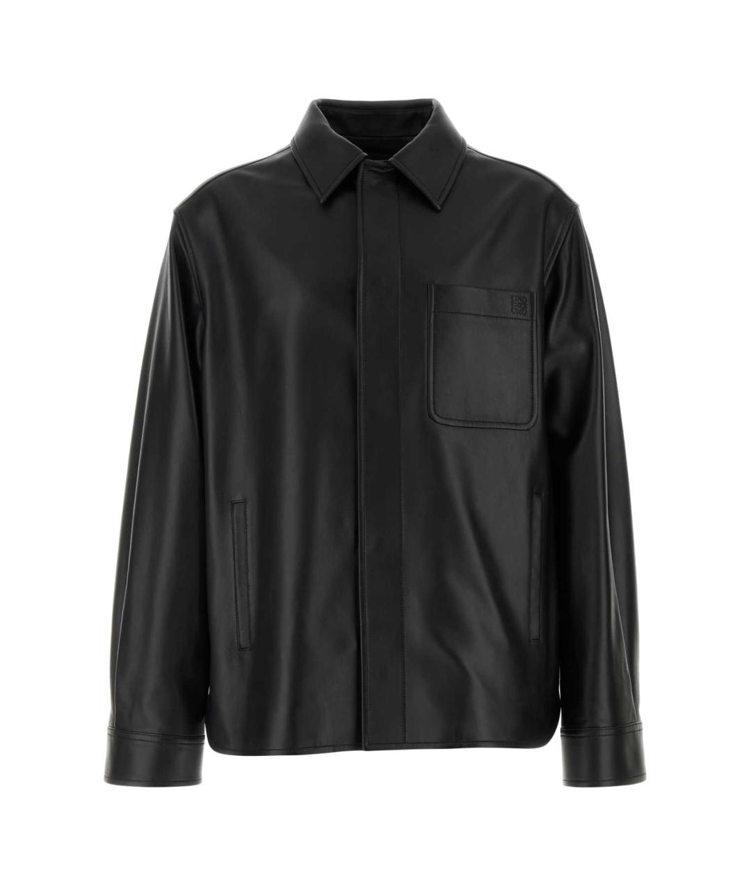 LOEWE Черная кожаная куртка, фото 1