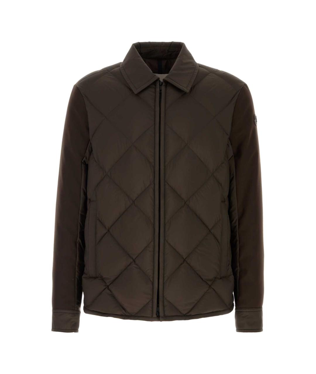 MONCLER Коричневая полиэстеровая куртка, фото 1