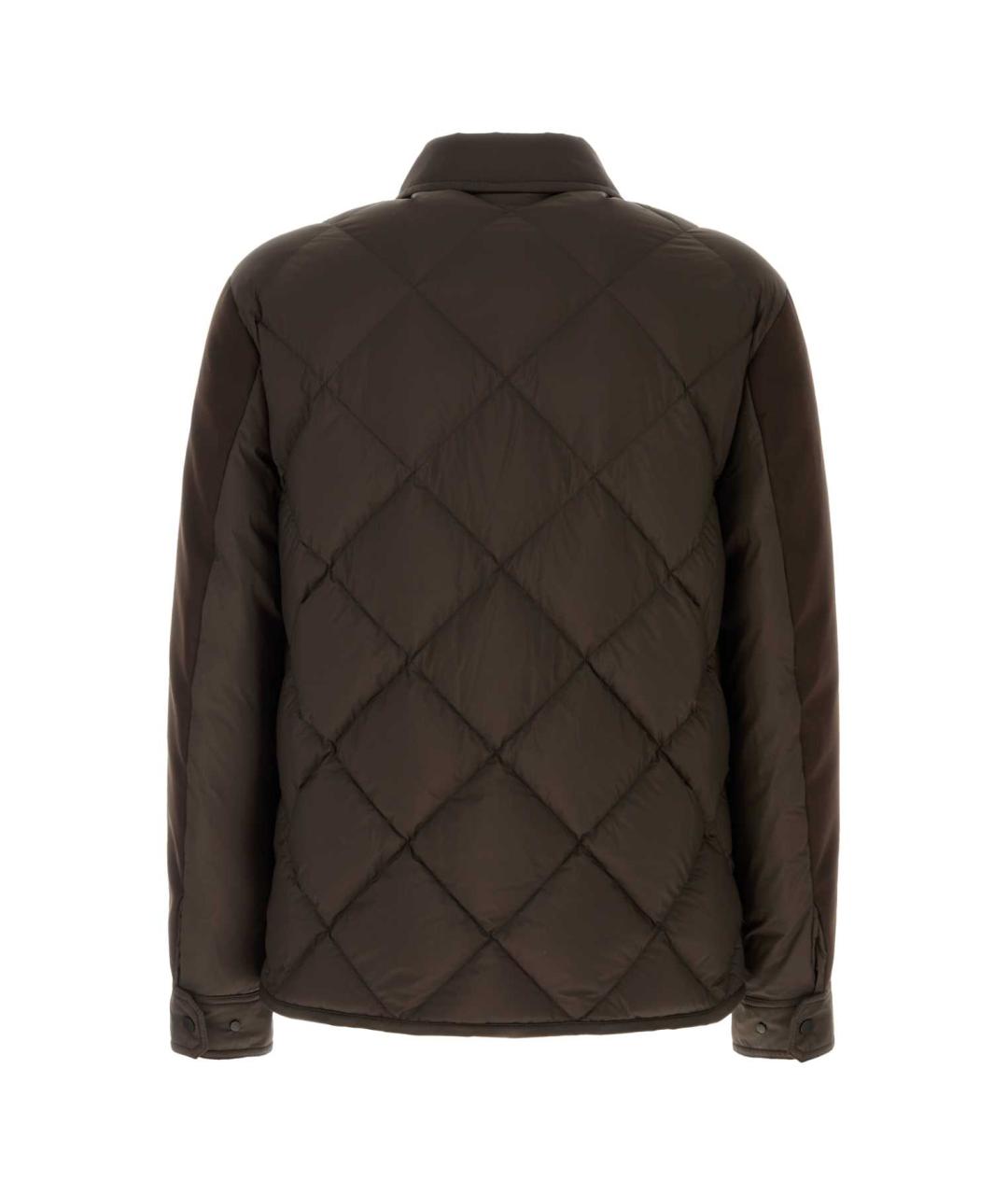 MONCLER Коричневая полиэстеровая куртка, фото 2