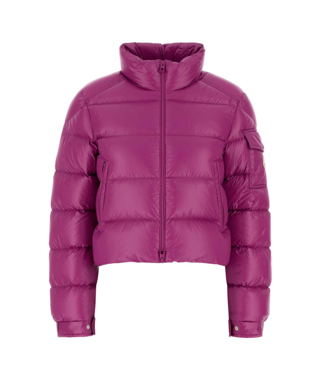 MONCLER Фуксия полиэстеровый пуховик, фото 1