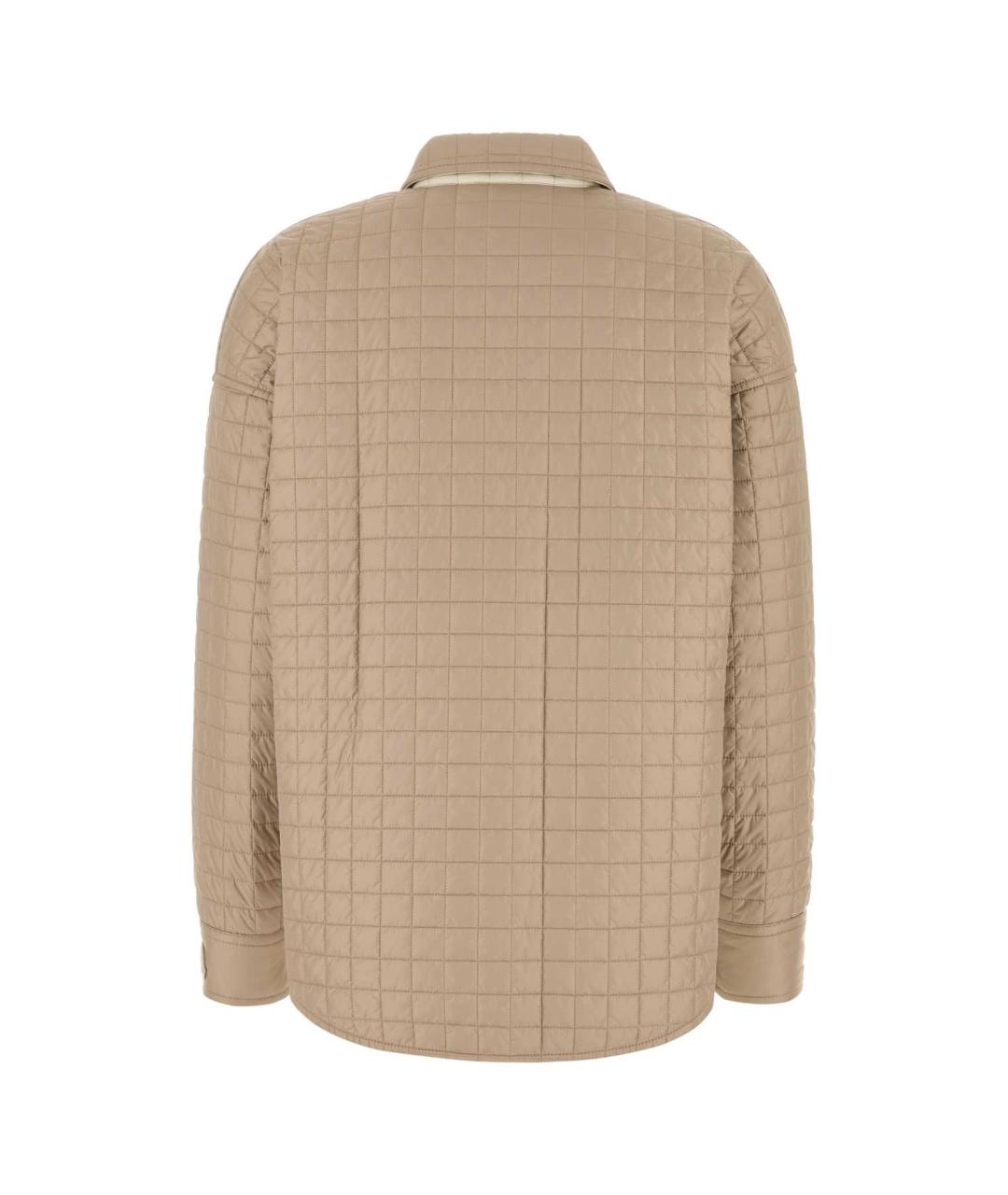 MONCLER Бежевая полиэстеровая куртка, фото 2