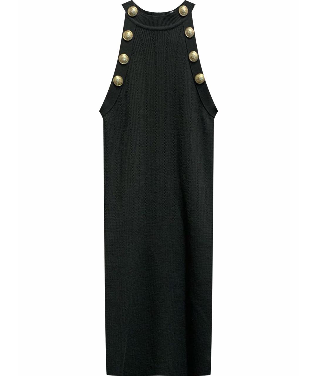 BALMAIN Хаки шерстяное повседневное платье, фото 1