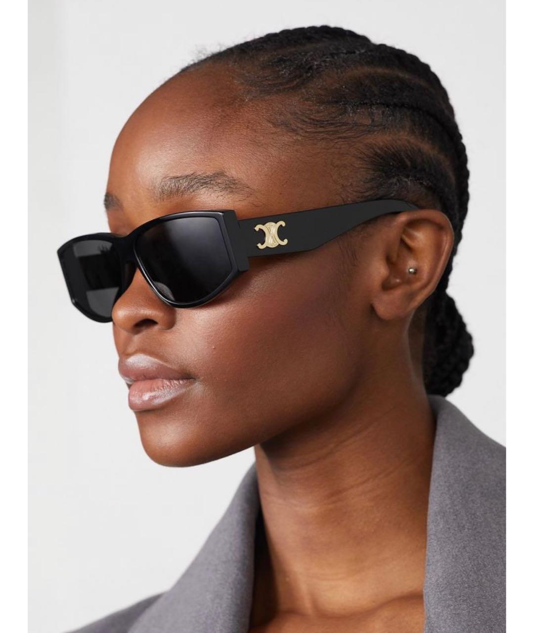 CELINE Черные пластиковые солнцезащитные очки, фото 5