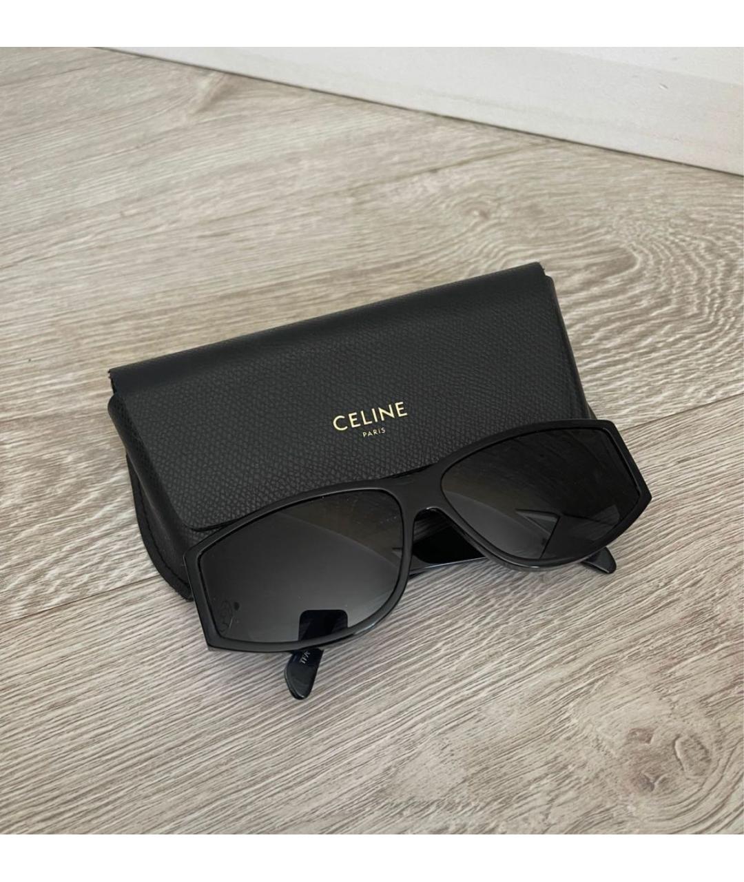 CELINE Черные пластиковые солнцезащитные очки, фото 4