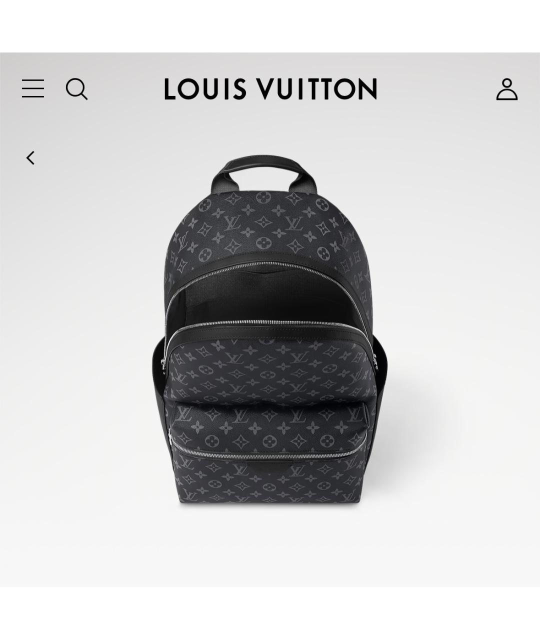 LOUIS VUITTON Черный рюкзак из искусственной кожи, фото 6