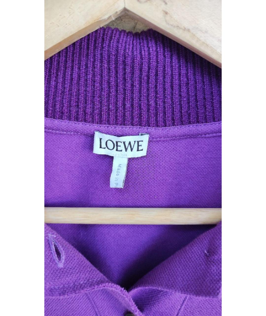 LOEWE Фиолетовая хлопковая футболка, фото 3