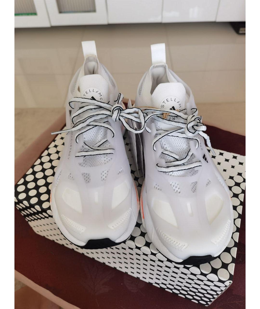 ADIDAS BY STELLA MCCARTNEY Белые текстильные кроссовки, фото 2