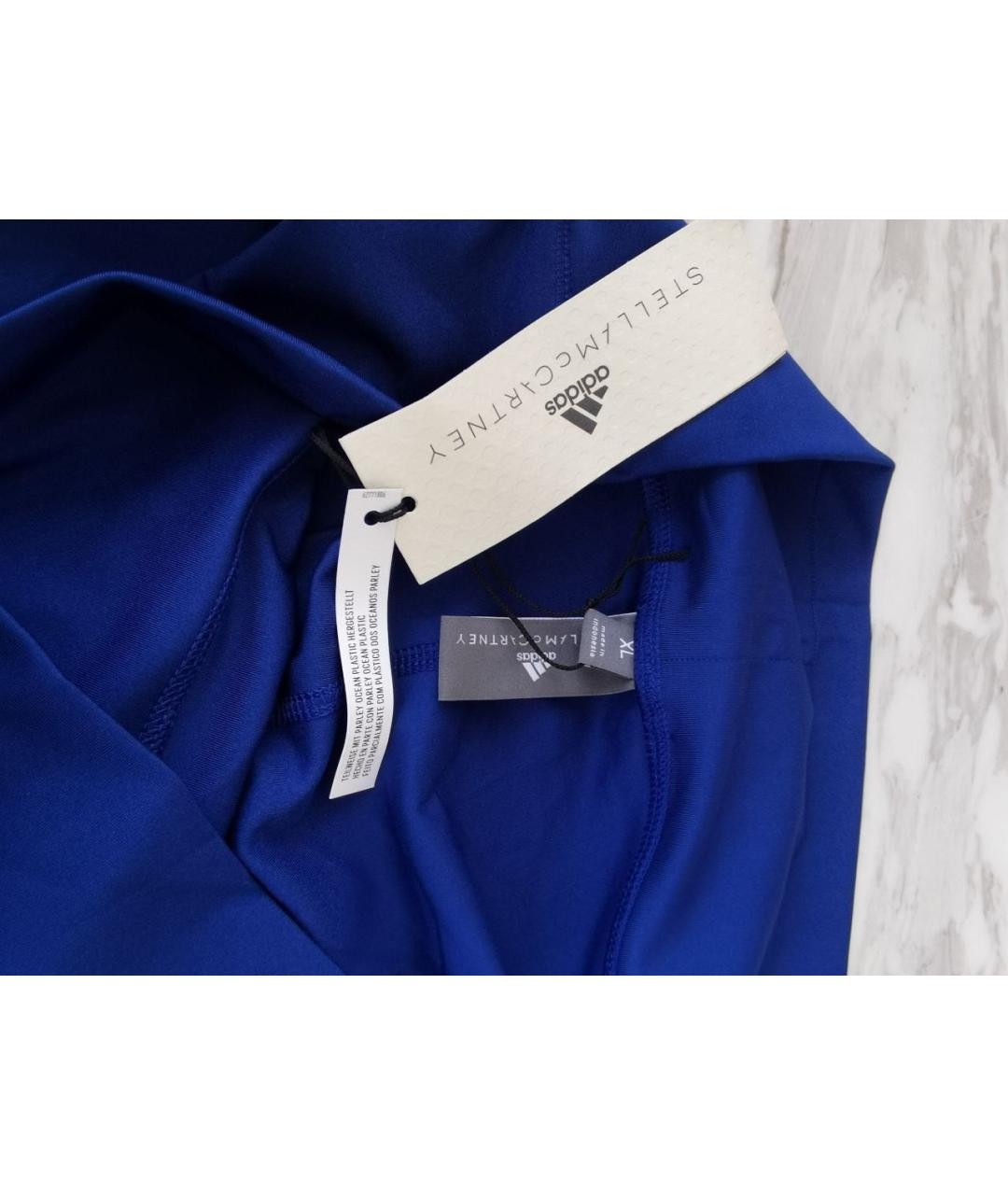 ADIDAS BY STELLA MCCARTNEY Синие полиэстеровые спортивные брюки и шорты, фото 3