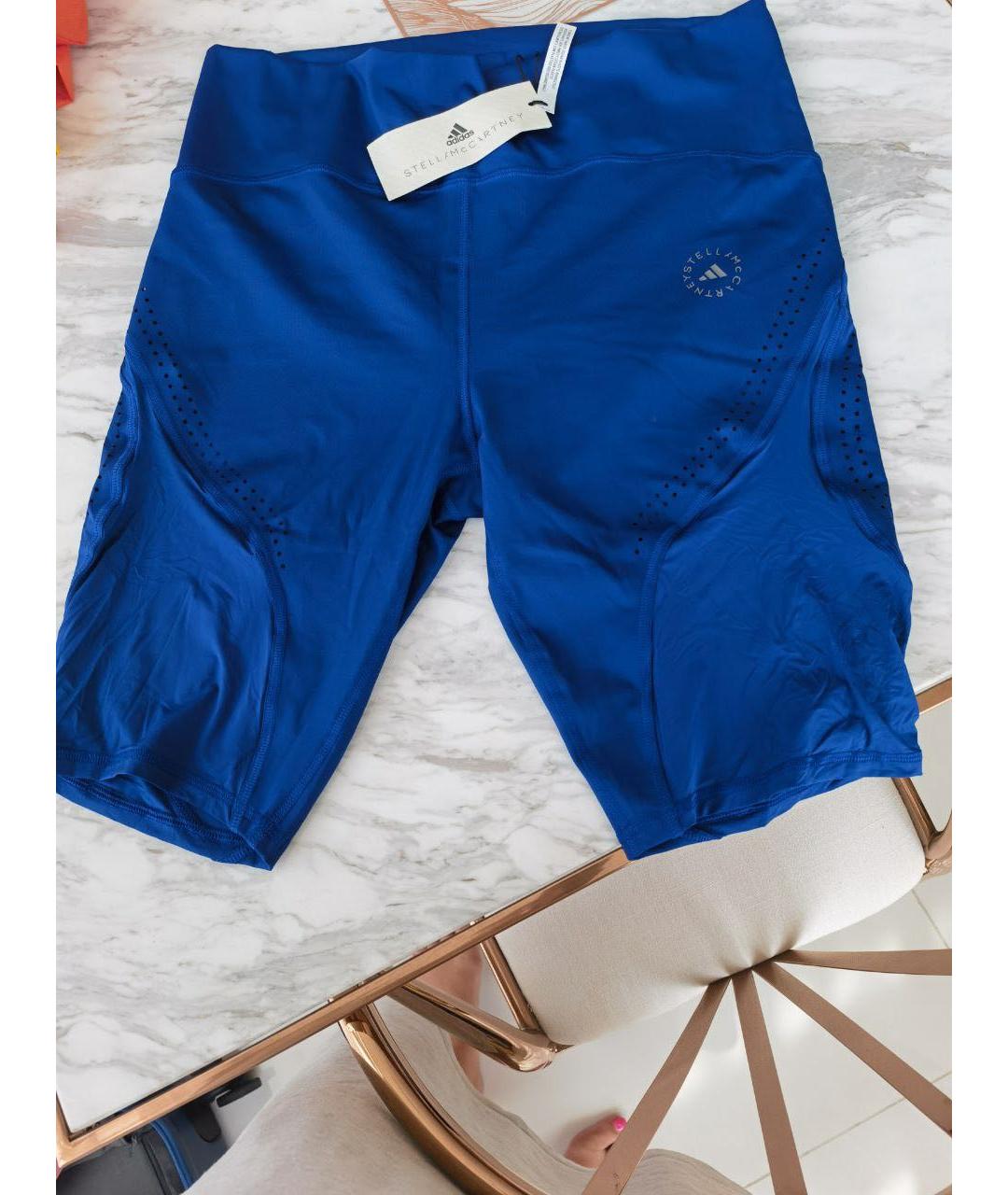 ADIDAS BY STELLA MCCARTNEY Синие полиэстеровые спортивные брюки и шорты, фото 4