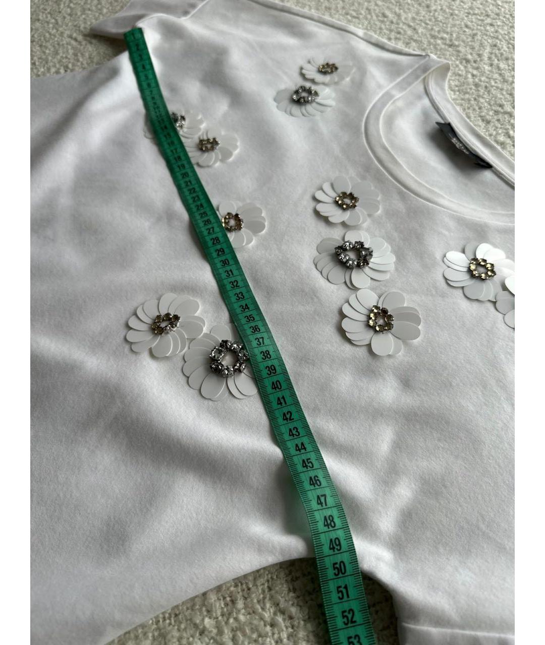 WEEKEND MAX MARA Белая хлопковая футболка, фото 5