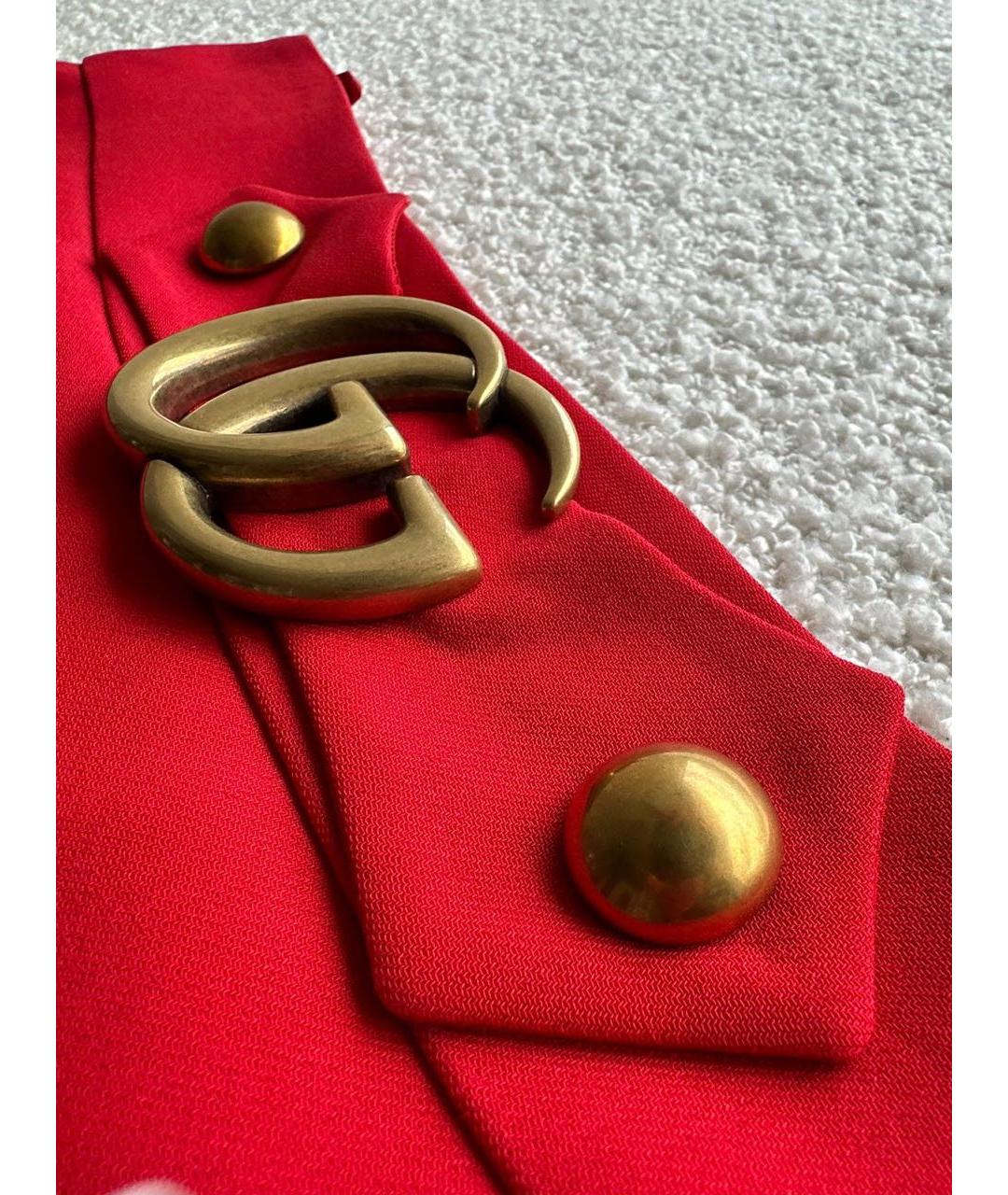 GUCCI Красная шерстяная юбка мини, фото 6