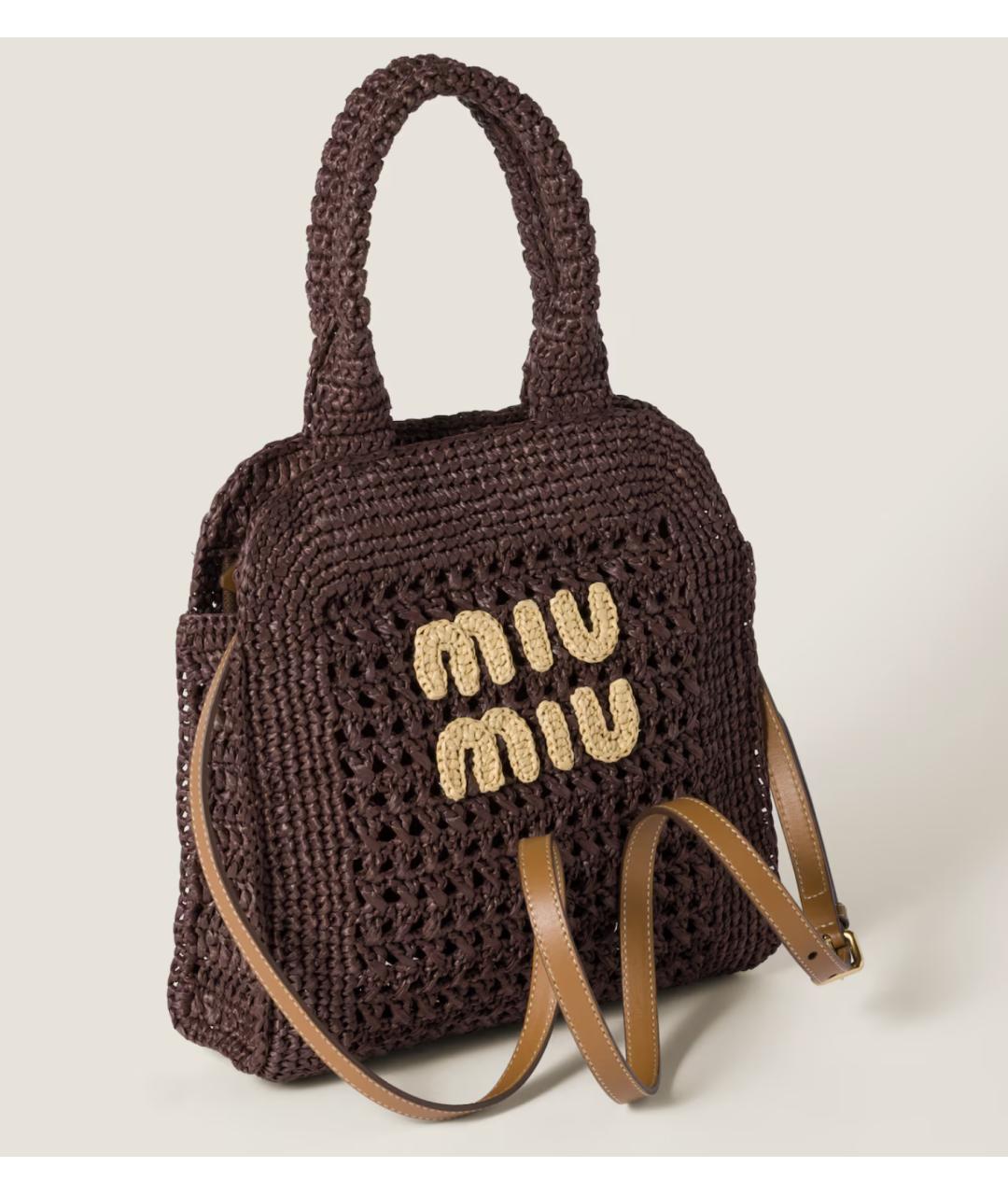 MIU MIU Коричневая сумка с короткими ручками, фото 2