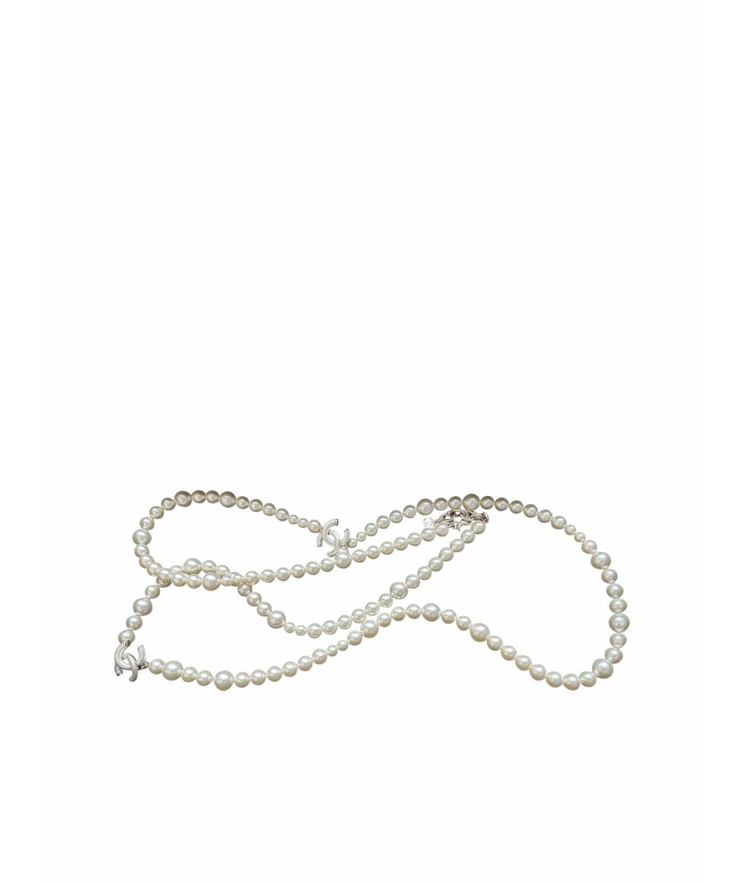 CHANEL Белое колье, фото 1