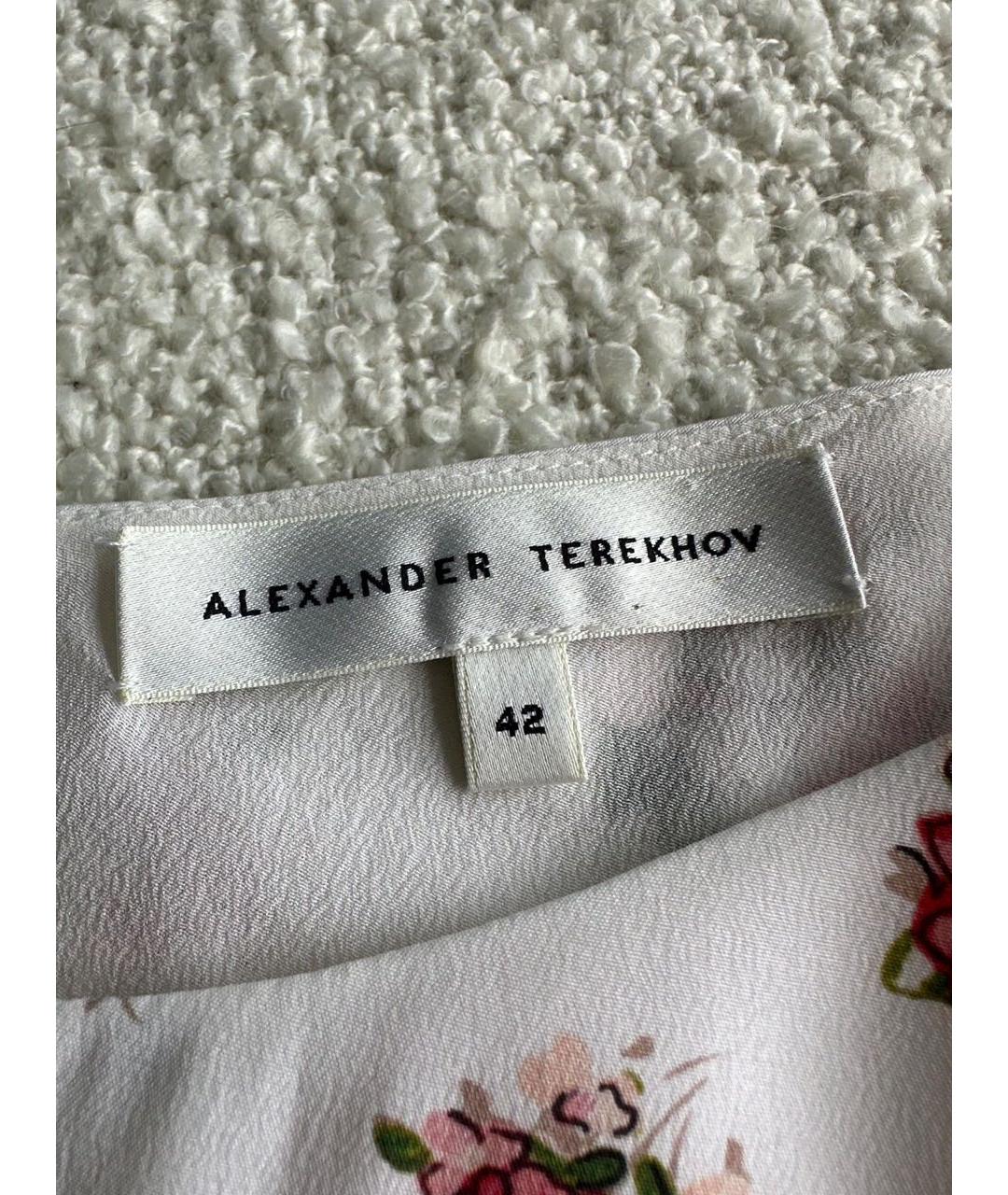 ALEXANDER TEREKHOV Белое шелковое повседневное платье, фото 4
