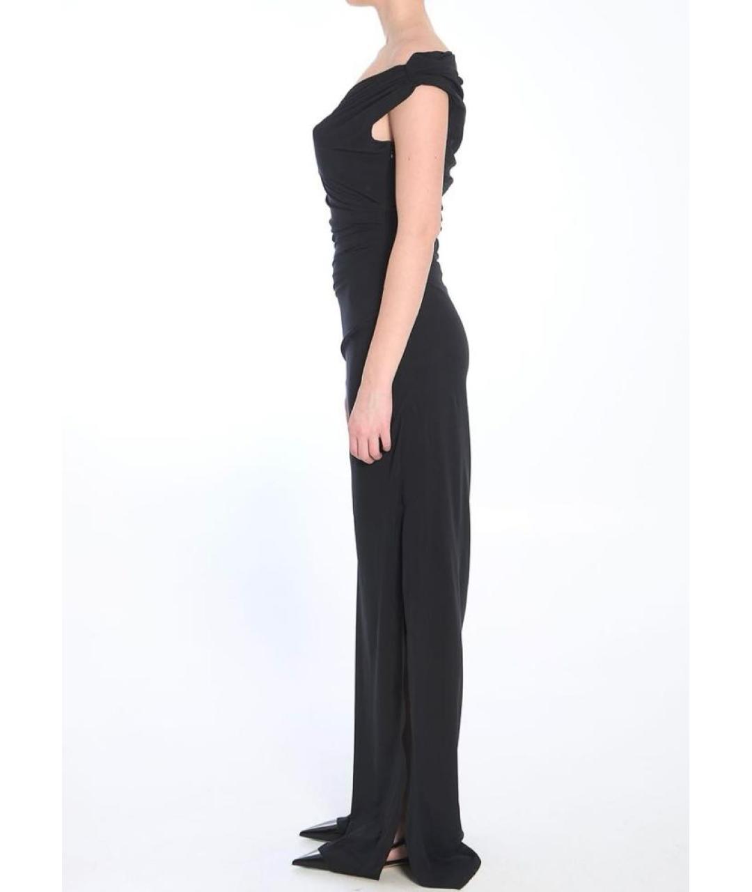 JACQUEMUS Черное полиэстеровое вечернее платье, фото 4