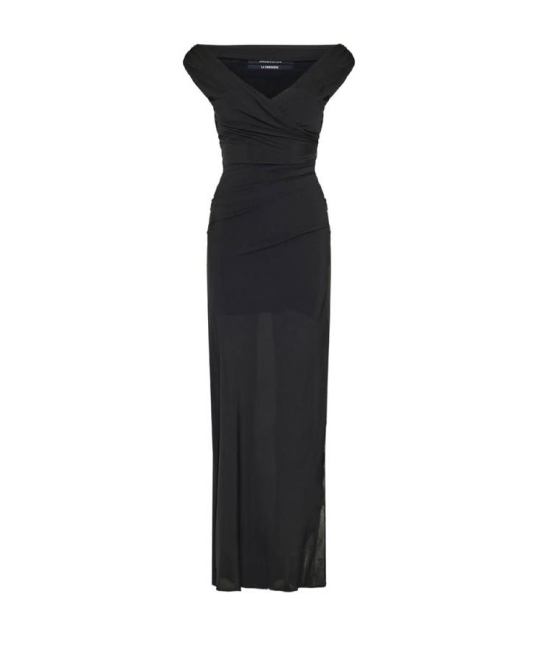 JACQUEMUS Черное полиэстеровое вечернее платье, фото 1