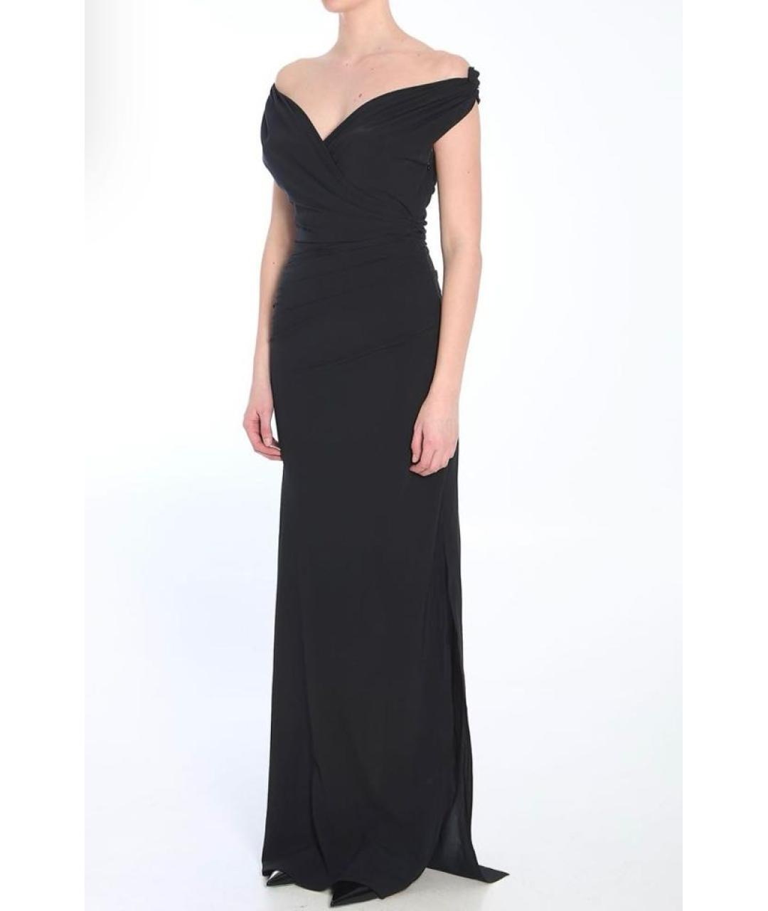 JACQUEMUS Черное полиэстеровое вечернее платье, фото 3