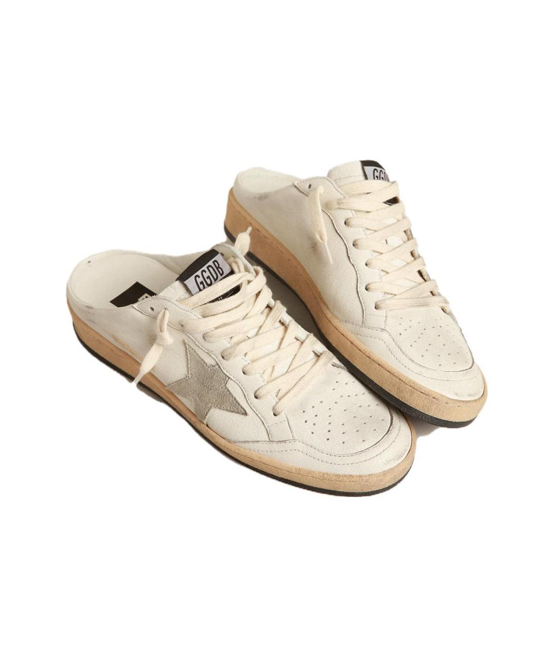GOLDEN GOOSE DELUXE BRAND Бежевые мюли, фото 3