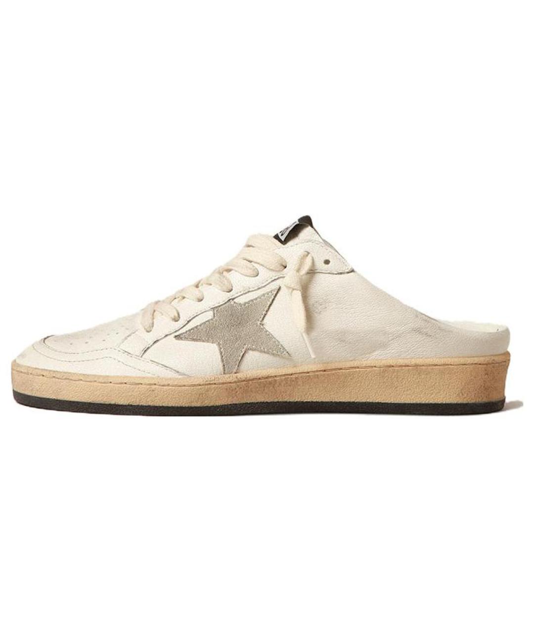 GOLDEN GOOSE DELUXE BRAND Бежевые мюли, фото 2