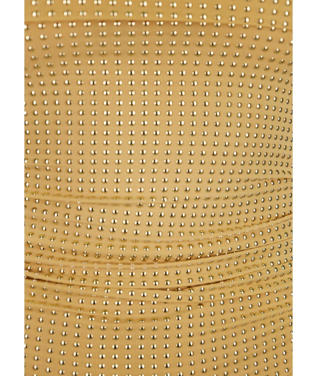 CELINE Желтое вискозное коктейльное платье, фото 3
