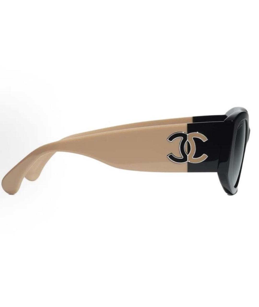 CHANEL Черные пластиковые солнцезащитные очки, фото 2