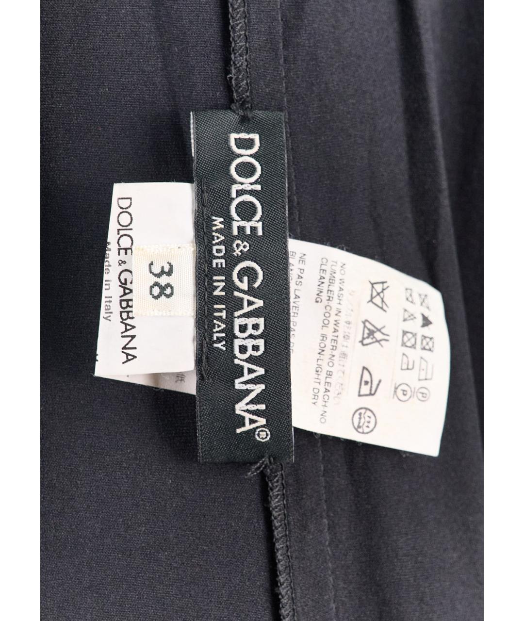 DOLCE&GABBANA Черное вискозное повседневное платье, фото 5