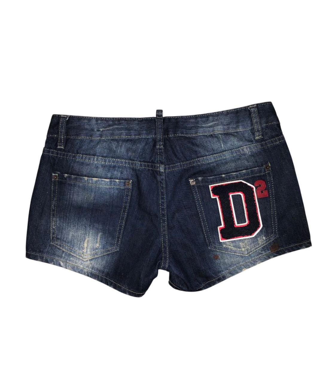 DSQUARED2 Темно-синие деним шорты, фото 2