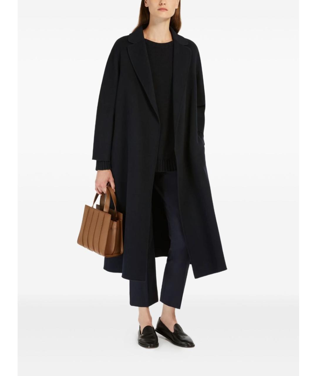 'S MAX MARA Черное шерстяное пальто, фото 3
