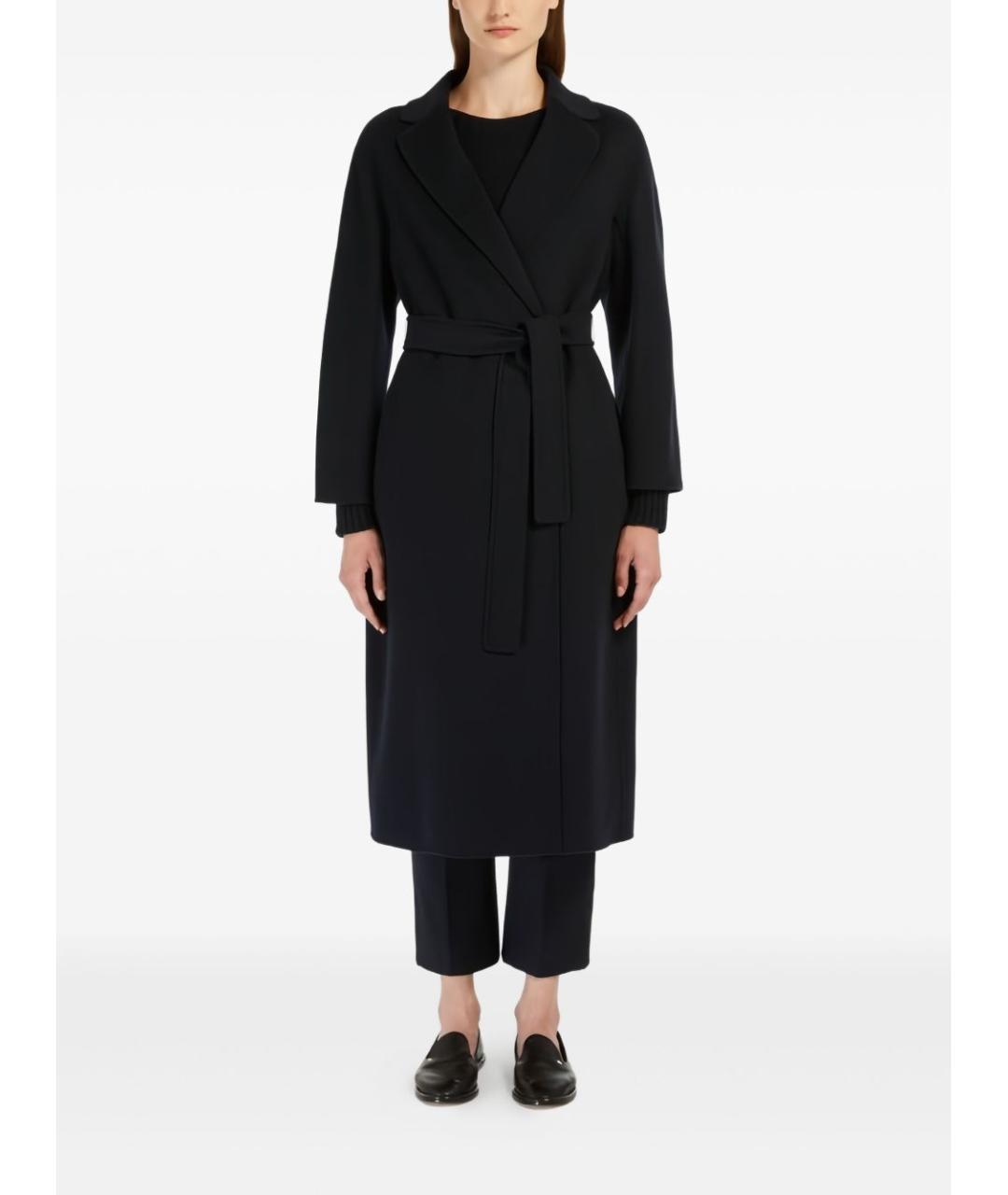 'S MAX MARA Черное шерстяное пальто, фото 2