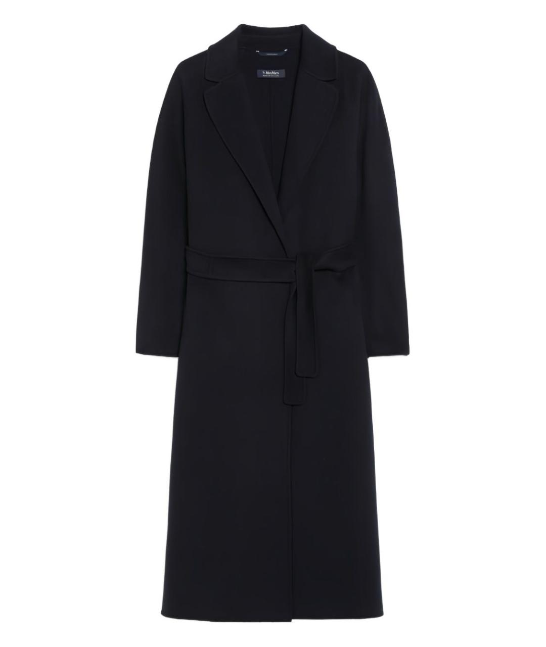 'S MAX MARA Черное шерстяное пальто, фото 1
