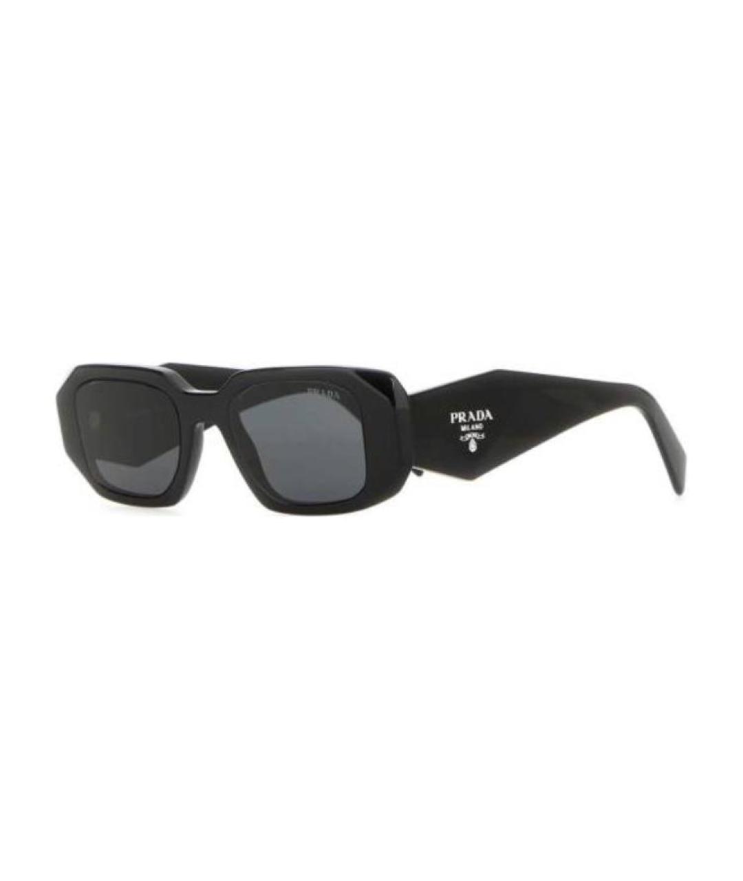 PRADA Черные пластиковые солнцезащитные очки, фото 1