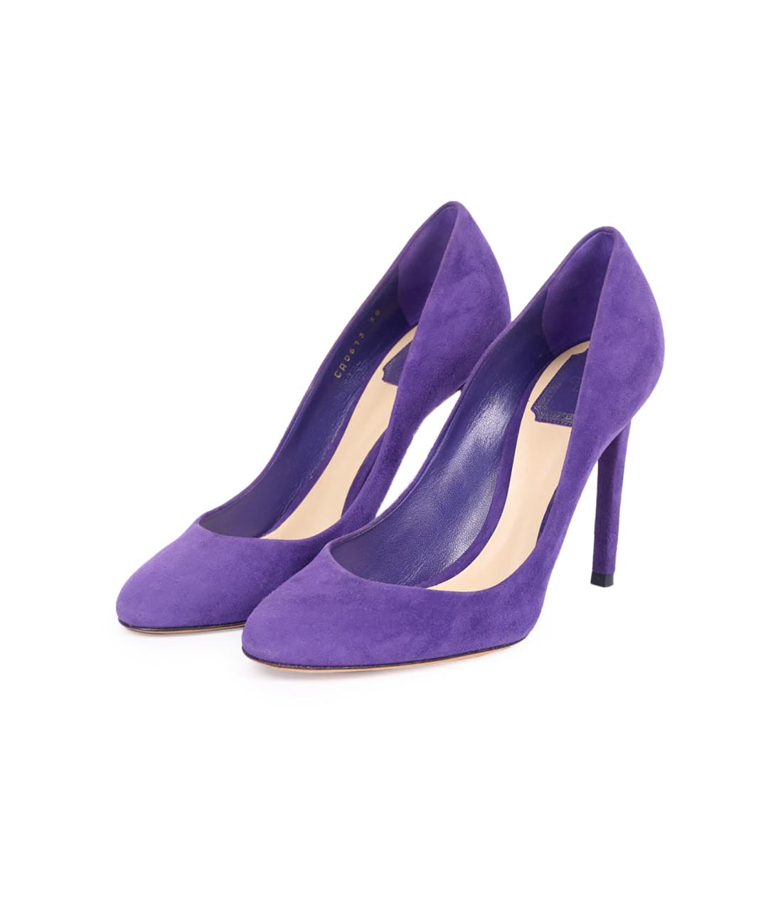 CHRISTIAN DIOR Фиолетовые замшевые туфли, фото 2