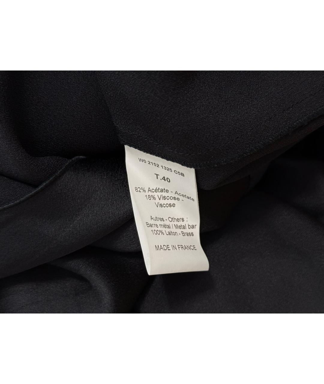 LANVIN Темно-синее ацетатное повседневное платье, фото 7