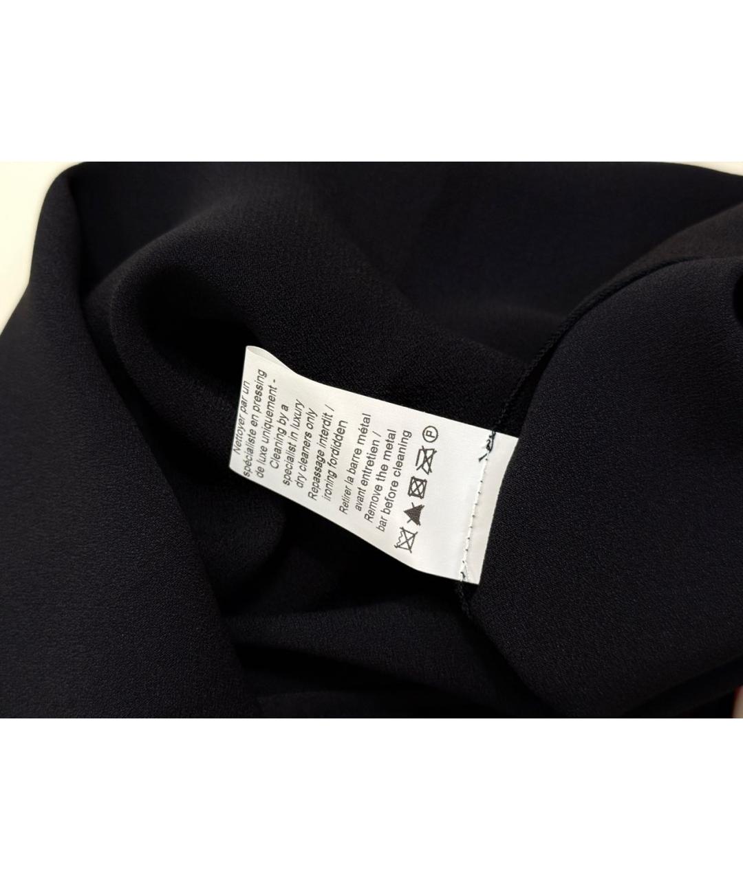 LANVIN Темно-синее ацетатное повседневное платье, фото 8