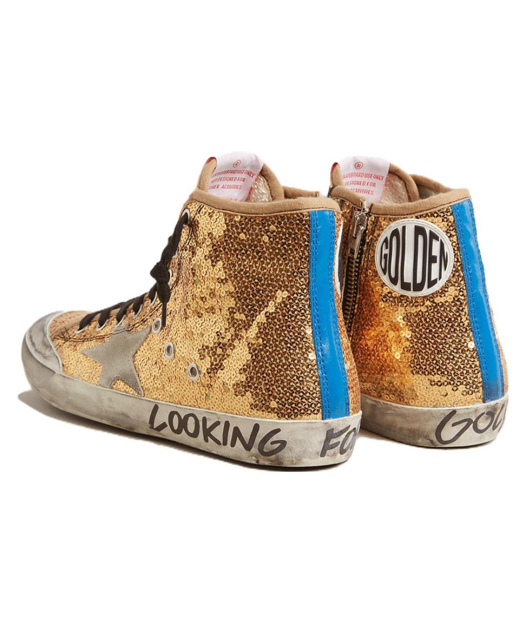 GOLDEN GOOSE DELUXE BRAND Золотые кеды, фото 4