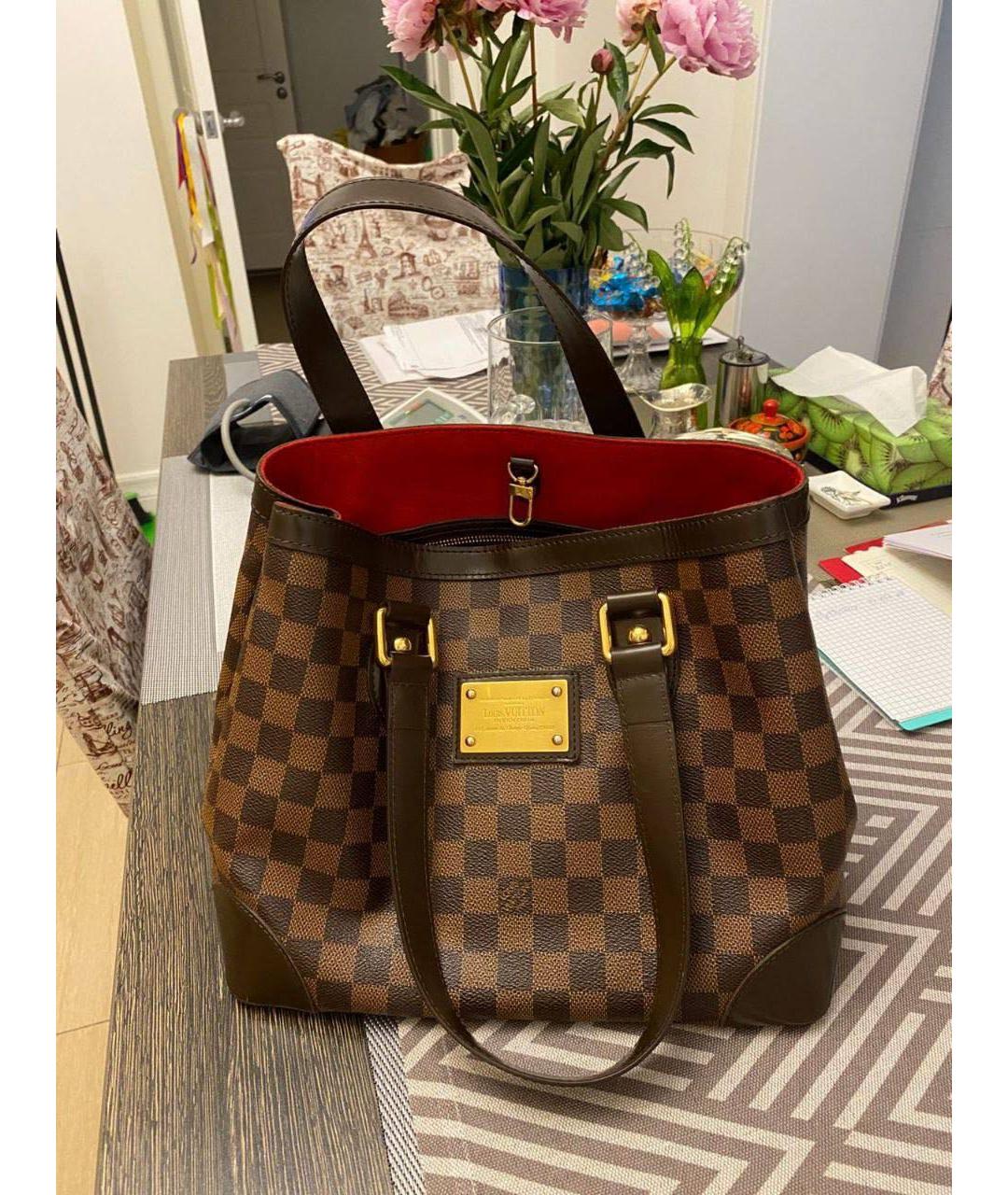 LOUIS VUITTON Коричневая сумка тоут, фото 6