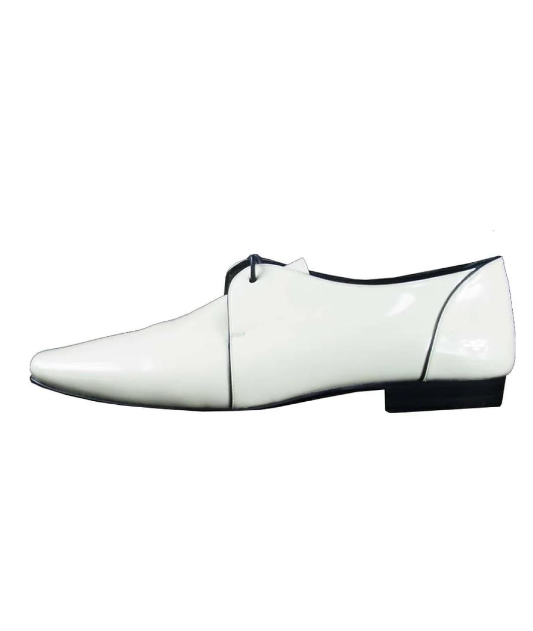 SAINT LAURENT Белые кожаные туфли, фото 7