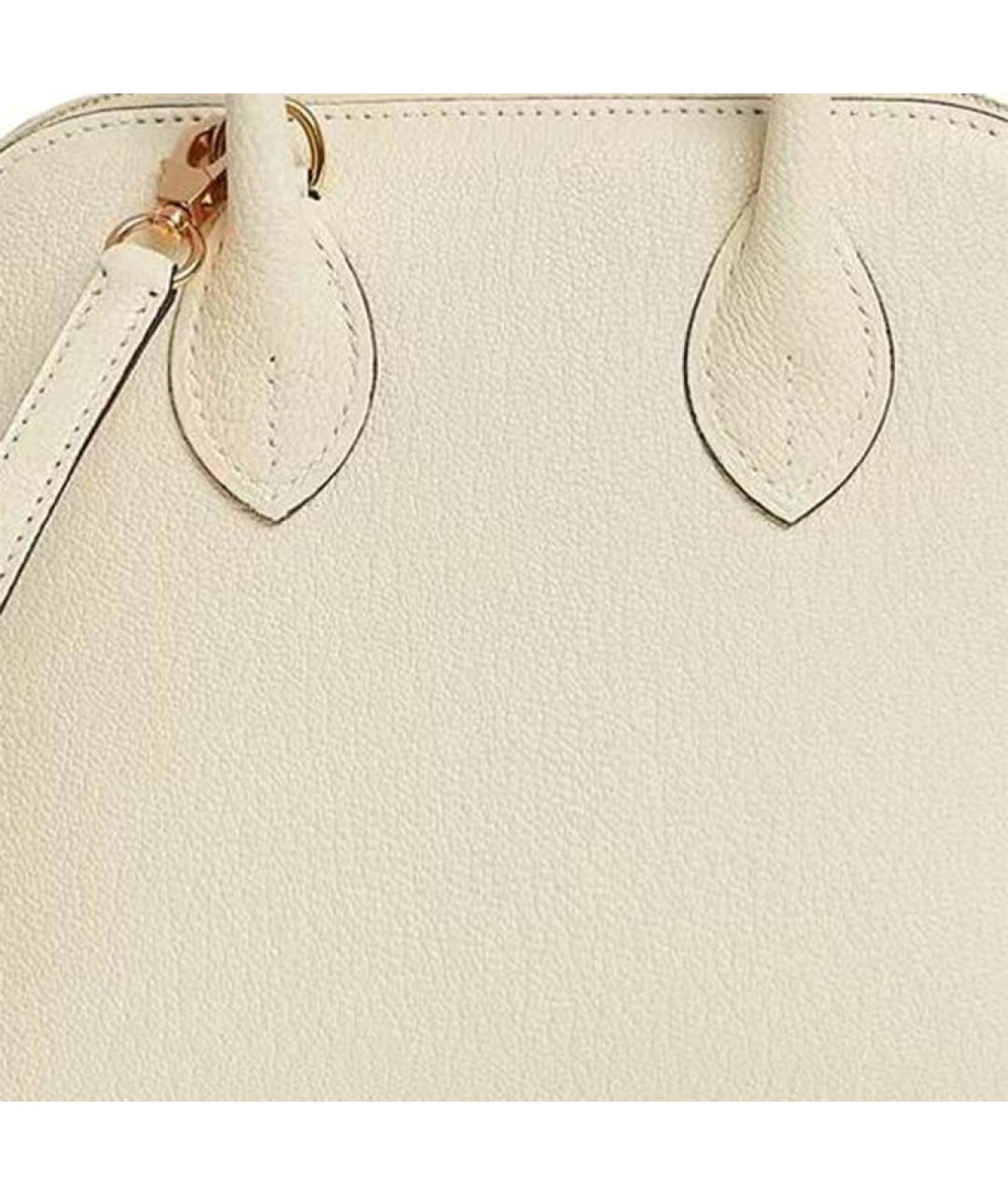 HERMES Белая кожаная сумка с короткими ручками, фото 4